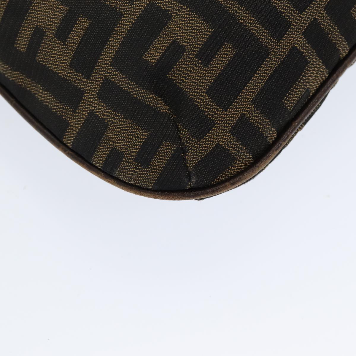 FENDI Zucca Canvas Mamma Baguette Shoulder Bag Brown Blackep4942