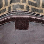 FENDI Zucca Canvas Mamma Baguette Shoulder Bag Brown Blackep4942