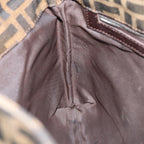 FENDI Zucca Canvas Mamma Baguette Shoulder Bag Brown Blackep4942