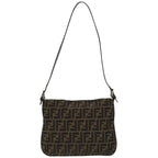 FENDI Zucca Canvas Mamma Baguette Shoulder Bag Brown Blackep4942