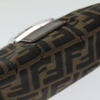 FENDI Zucca Canvas Mamma Baguette Shoulder Bag Brown Blackep4942