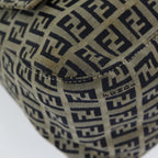 FENDI Zucchino Canvas Mamma Baguette Shoulder Bag Navyep4964