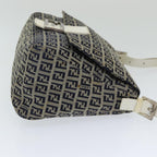 FENDI Zucchino Canvas Mamma Baguette Shoulder Bag Navyep4964