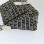 FENDI Zucchino Canvas Mamma Baguette Shoulder Bag Navyep4964