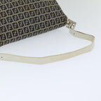 FENDI Zucchino Canvas Mamma Baguette Shoulder Bag Navyep4964