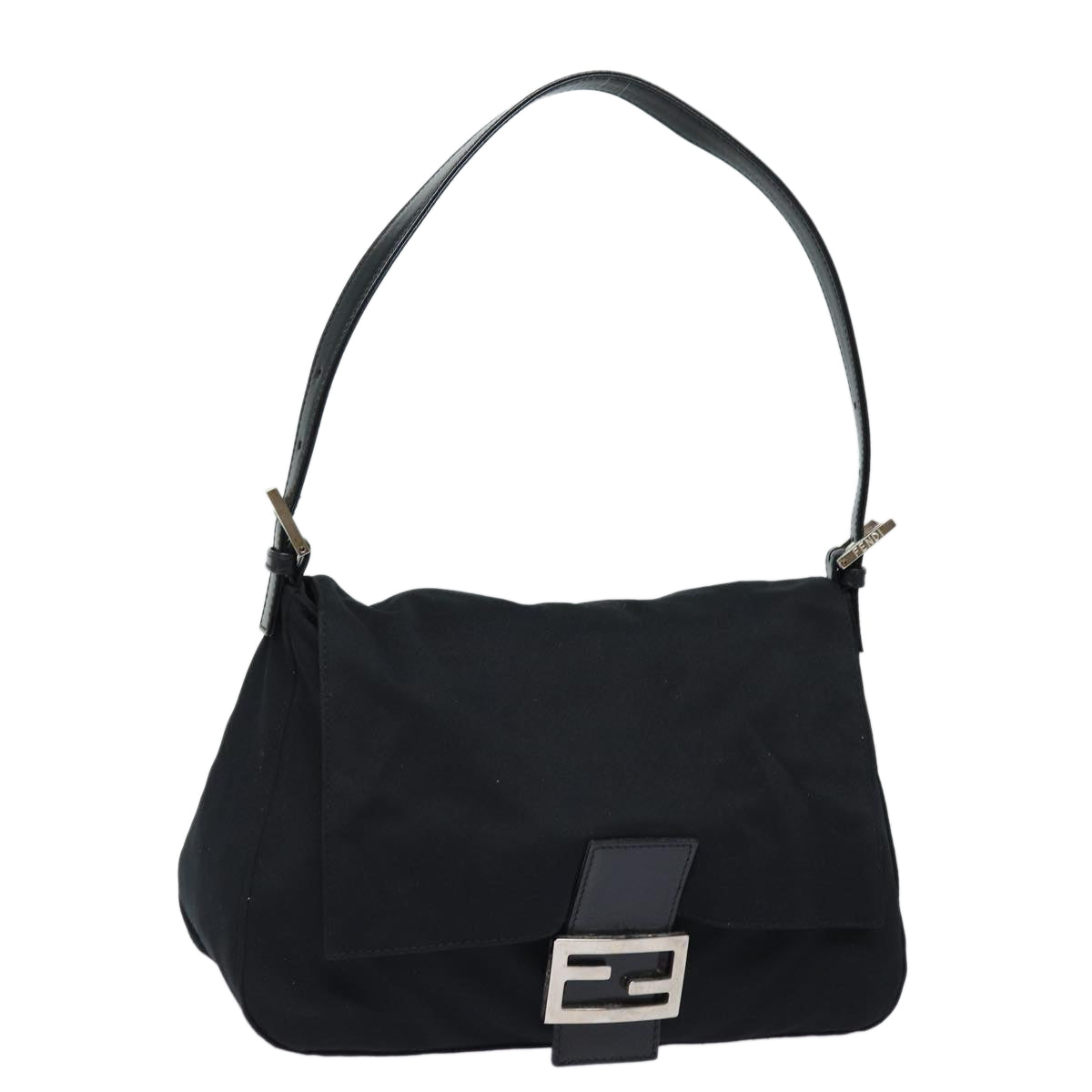 FENDI Mamma Baguette Shoulder Bag Nylon Blackep4965