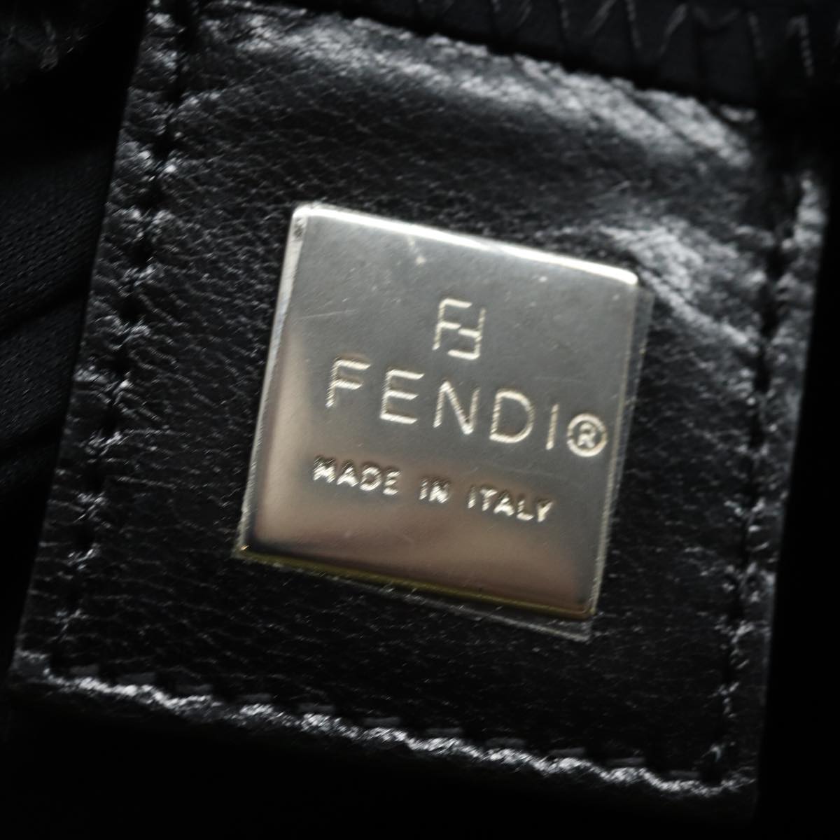 FENDI Mamma Baguette Shoulder Bag Nylon Blackep4965