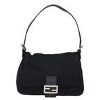 FENDI Mamma Baguette Shoulder Bag Nylon Blackep4965