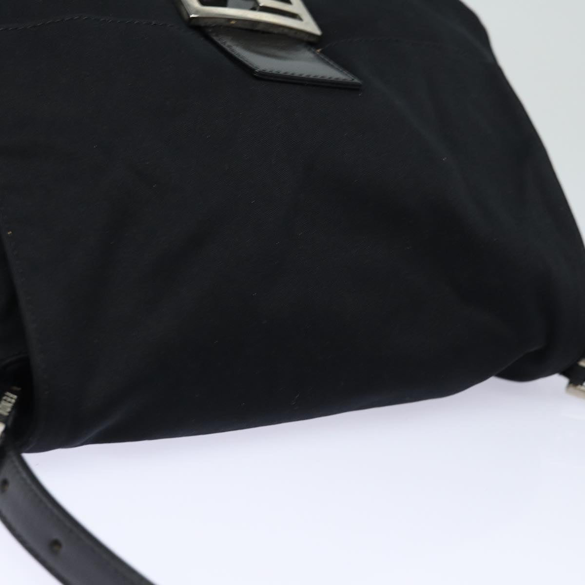 FENDI Mamma Baguette Shoulder Bag Nylon Blackep4965
