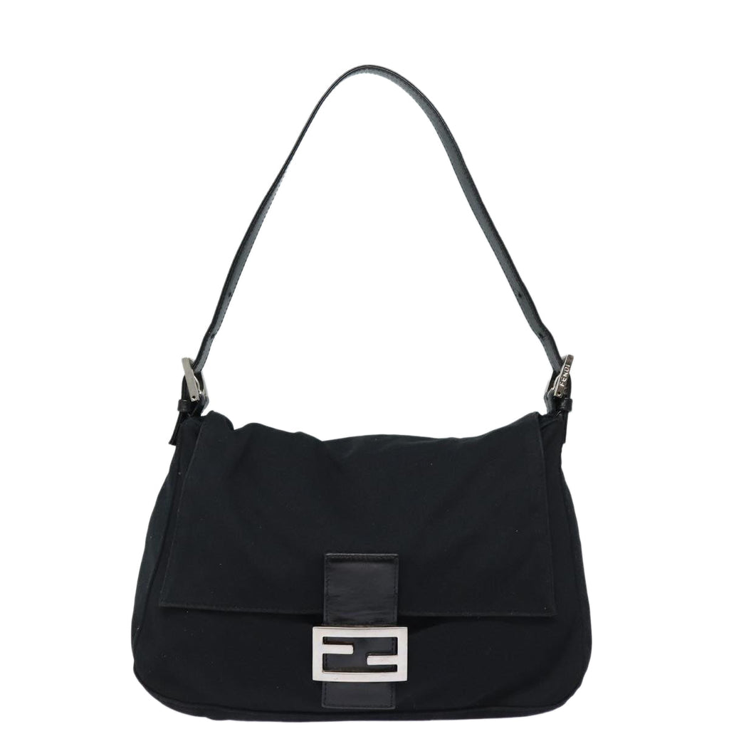 FENDI Mamma Baguette Shoulder Bag Nylon Blackep4967