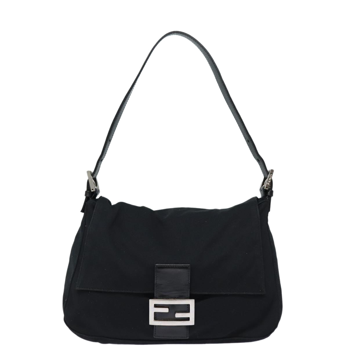 FENDI Mamma Baguette Shoulder Bag Nylon Blackep4967