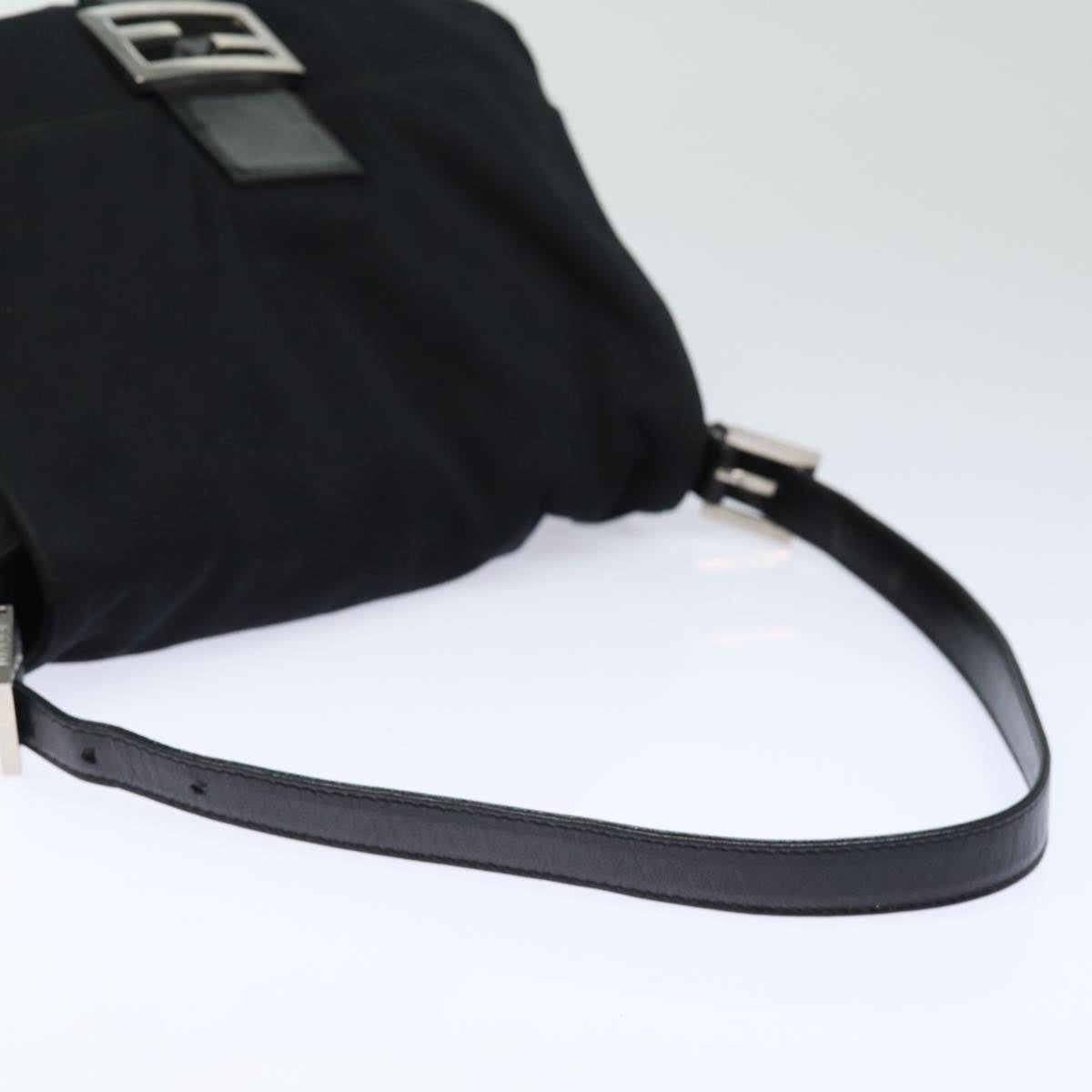 FENDI Mamma Baguette Shoulder Bag Nylon Blackep4967