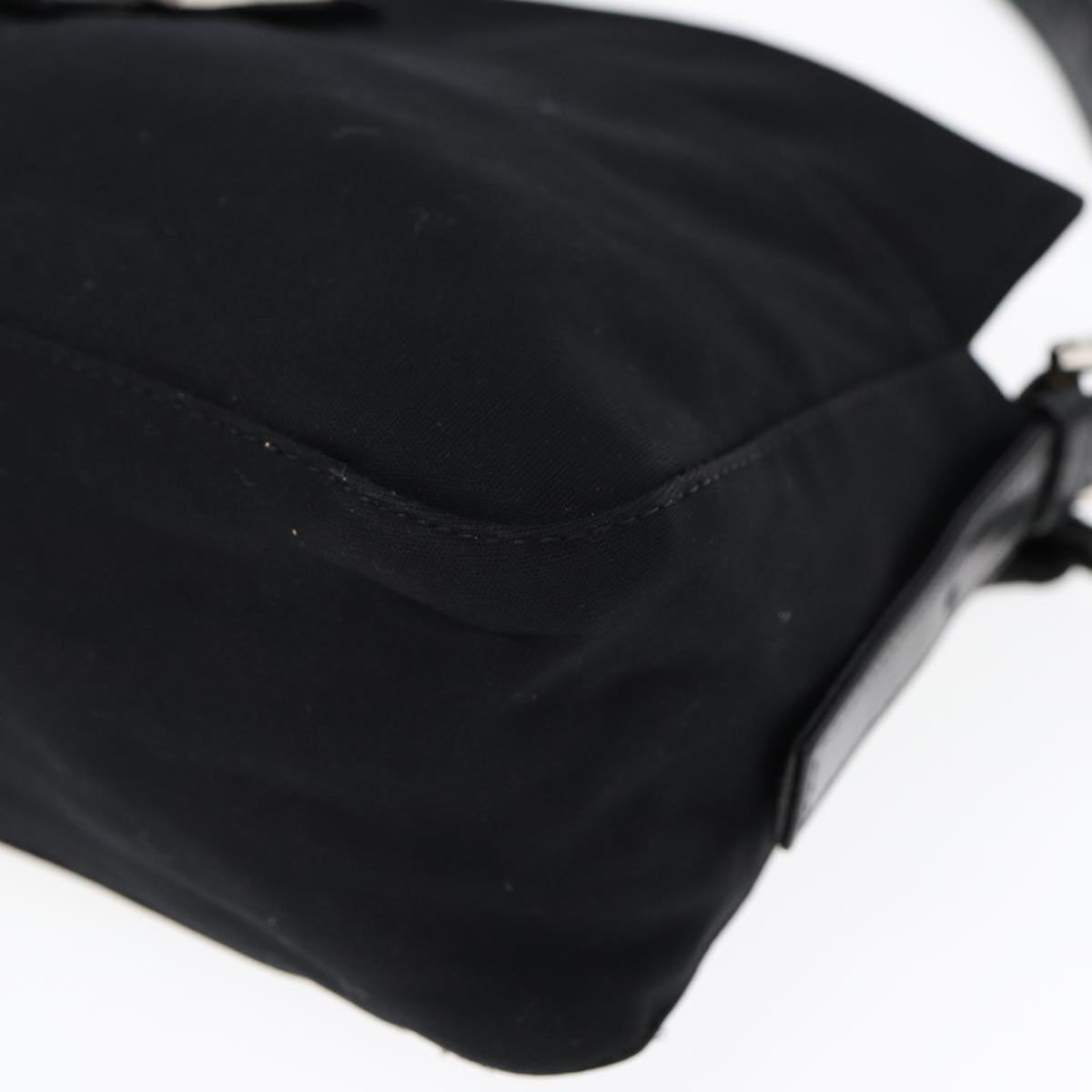 FENDI Mamma Baguette Shoulder Bag Nylon Blackep5075