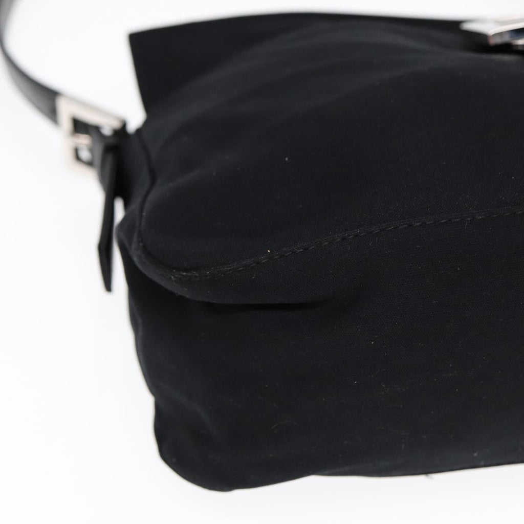 FENDI Mamma Baguette Shoulder Bag Nylon Blackep5075