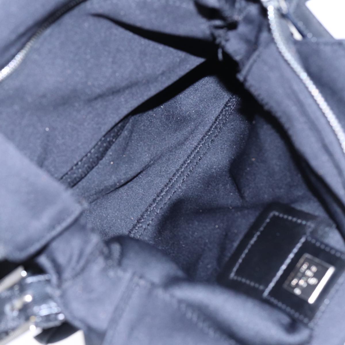 FENDI Mamma Baguette Shoulder Bag Nylon Blackep5075