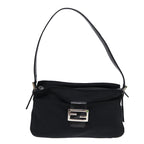 FENDI Mamma Baguette Shoulder Bag Nylon Blackep5075