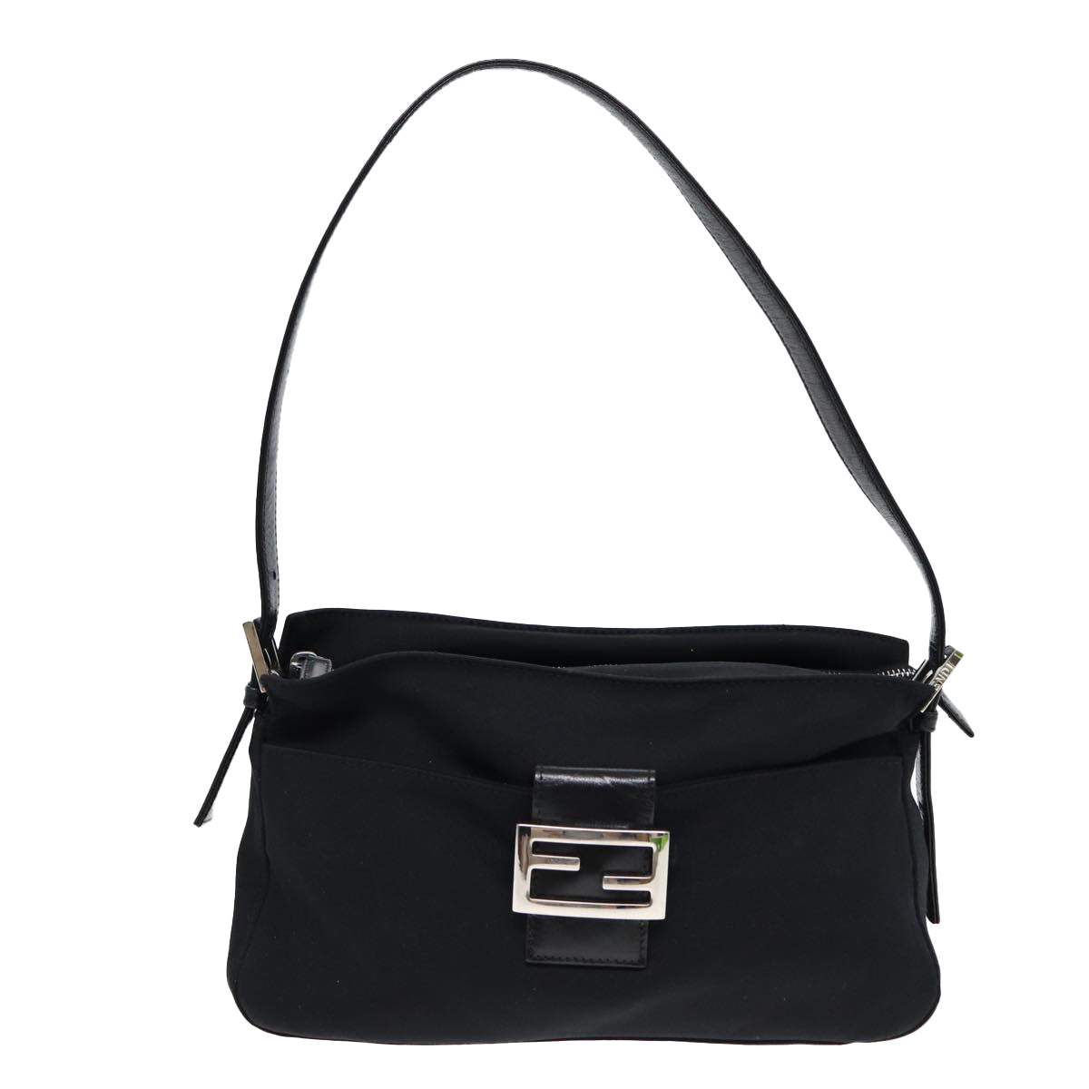 FENDI Mamma Baguette Shoulder Bag Nylon Blackep5075