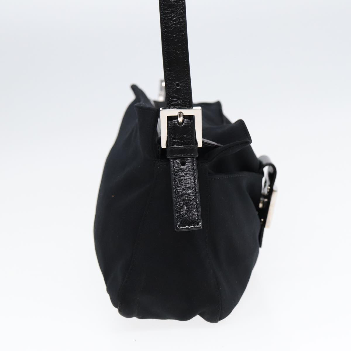 FENDI Mamma Baguette Shoulder Bag Nylon Blackep5075