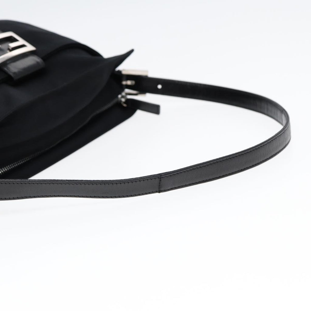 FENDI Mamma Baguette Shoulder Bag Nylon Blackep5075