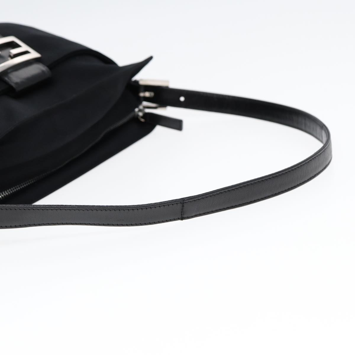 FENDI Mamma Baguette Shoulder Bag Nylon Blackep5075
