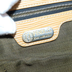 FENDI Zucca Canvas Hand Bag Brown Black goldep5077