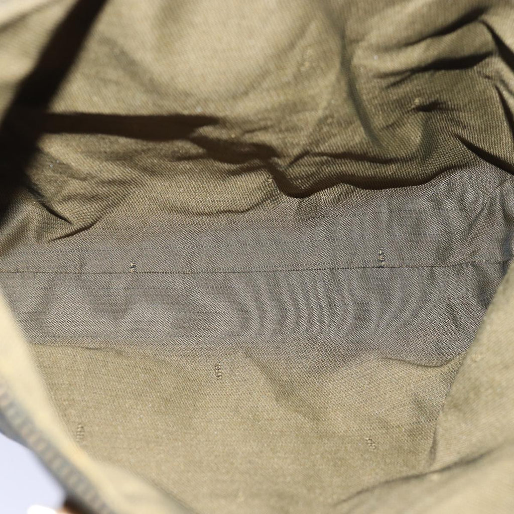 FENDI Zucca Canvas Hand Bag Brown Black goldep5077