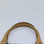 FENDI Zucca Canvas Hand Bag Brown Black goldep5077