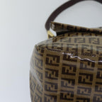 FENDI Zucchino Canvas Mamma Baguette Shoulder Bag Beige Goldep5119