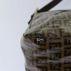 FENDI Zucchino Canvas Mamma Baguette Shoulder Bag Beige Goldep5119