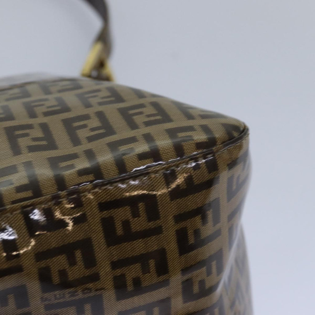 FENDI Zucchino Canvas Mamma Baguette Shoulder Bag Beige Goldep5119