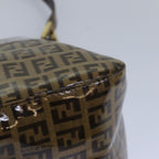 FENDI Zucchino Canvas Mamma Baguette Shoulder Bag Beige Goldep5119