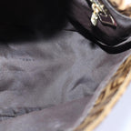 FENDI Zucchino Canvas Mamma Baguette Shoulder Bag Beige Goldep5119