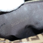FENDI Zucchino Canvas Mamma Baguette Shoulder Bag Beige Goldep5119