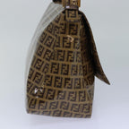 FENDI Zucchino Canvas Mamma Baguette Shoulder Bag Beige Goldep5119