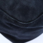 FENDI Mamma Baguette Shoulder Bag Suede Navy Silverep5217