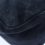 FENDI Mamma Baguette Shoulder Bag Suede Navy Silverep5217