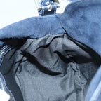 FENDI Mamma Baguette Shoulder Bag Suede Navy Silverep5217