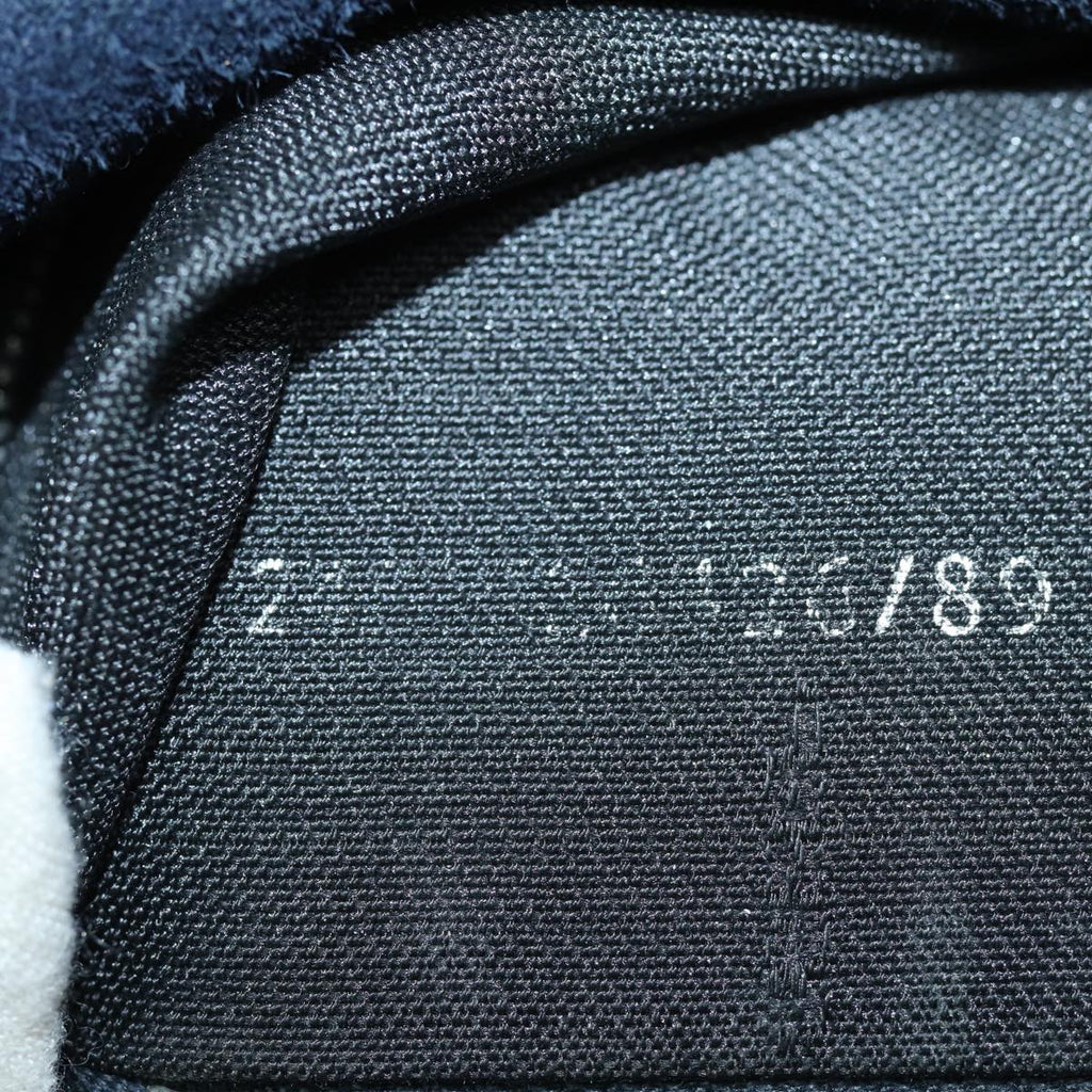 FENDI Mamma Baguette Shoulder Bag Suede Navy Silverep5217