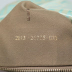 FENDI Zucchino Canvas Mamma Baguette Shoulder Bag Enamel Gold Greenep5220