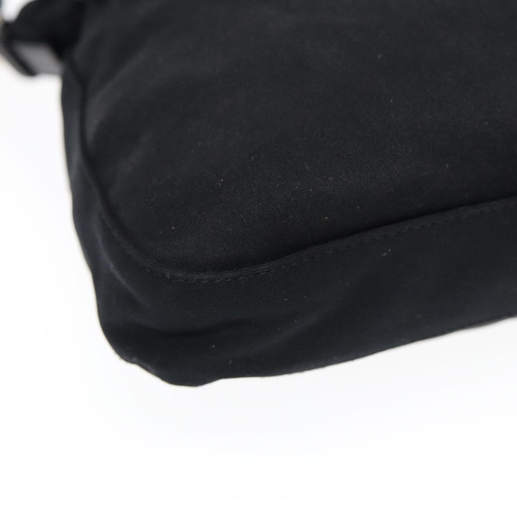 FENDI Mamma Baguette Shoulder Bag Nylon Black Silverep5222