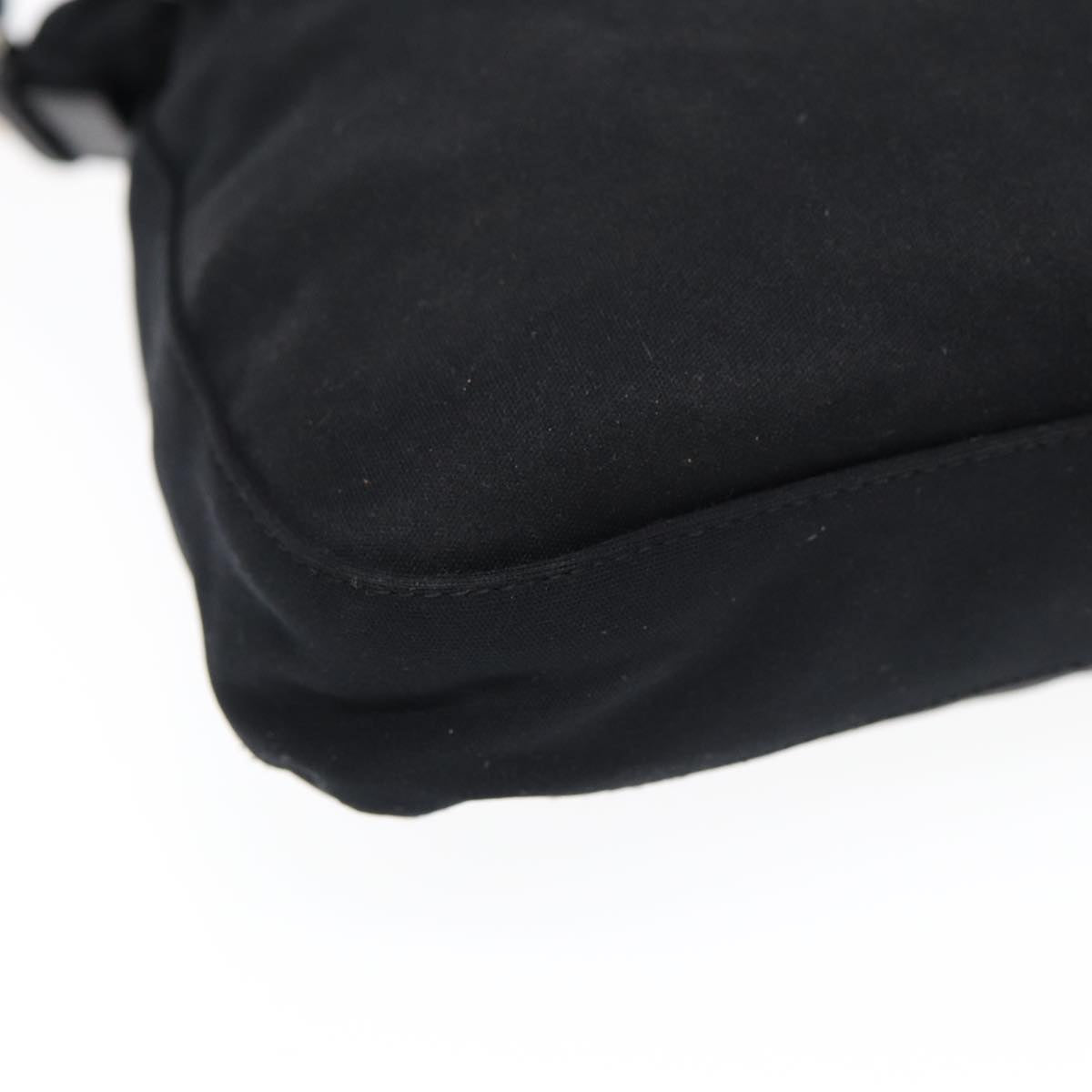 FENDI Mamma Baguette Shoulder Bag Nylon Black Silverep5222