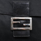 FENDI Mamma Baguette Shoulder Bag Nylon Black Silverep5222