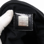 FENDI Mamma Baguette Shoulder Bag Nylon Black Silverep5222