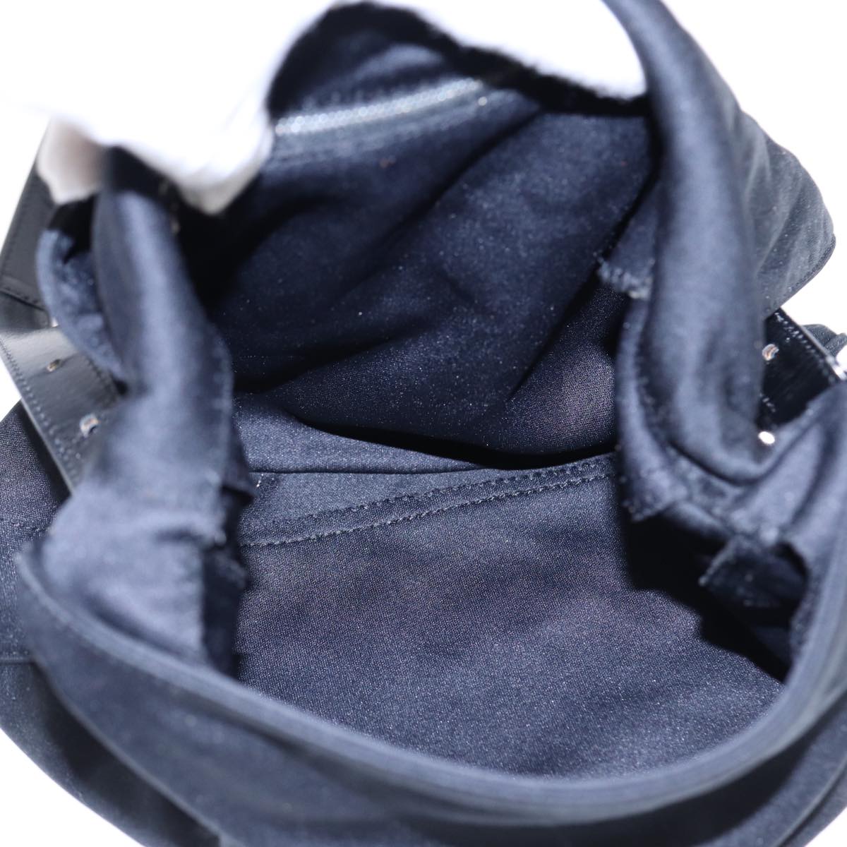 FENDI Mamma Baguette Shoulder Bag Nylon Black Silverep5222