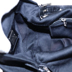 FENDI Mamma Baguette Shoulder Bag Nylon Black Silverep5222