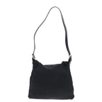 FENDI Mamma Baguette Shoulder Bag Nylon Black Silverep5222