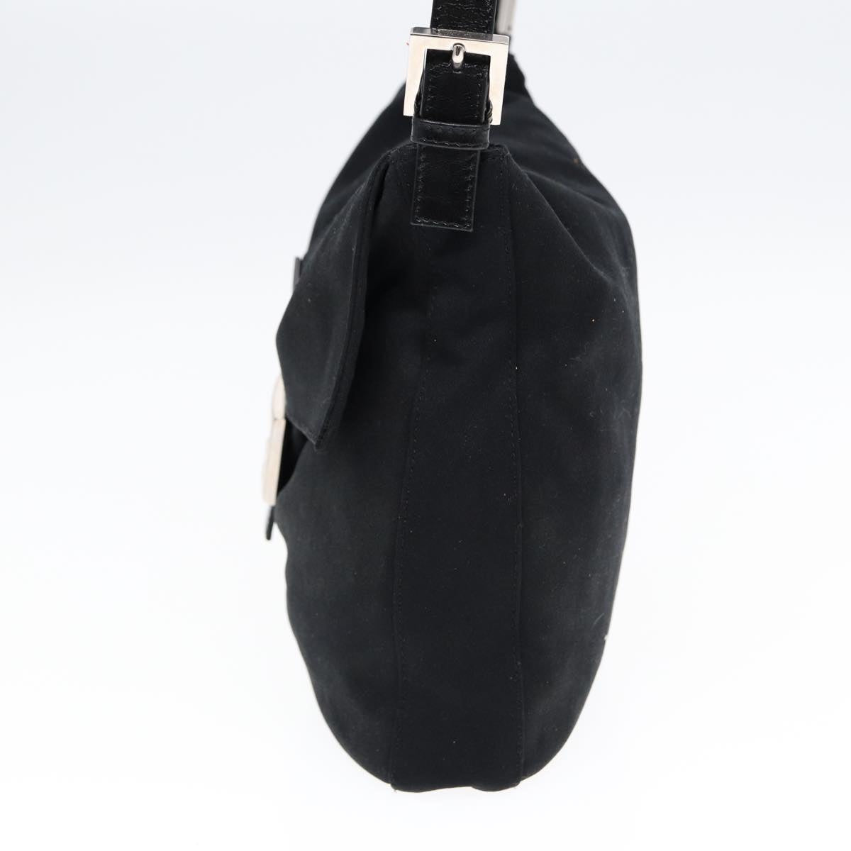 FENDI Mamma Baguette Shoulder Bag Nylon Black Silverep5222