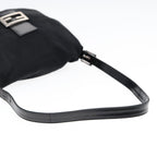 FENDI Mamma Baguette Shoulder Bag Nylon Black Silverep5222