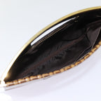 FENDI Zucchino Canvas Hand Bag Brown Goldep5232