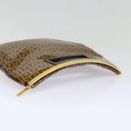 FENDI Zucchino Canvas Hand Bag Brown Goldep5232